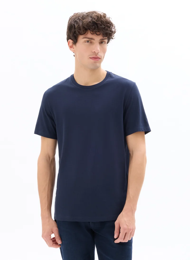 Celio Tebase Navy Blue Short Sleeves Tshirt