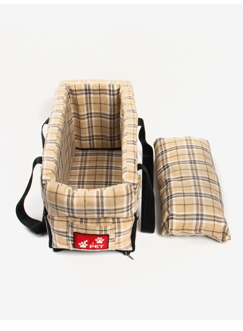 DUNISO Pet Car Booster Seat Portable Console Dogs Cats Car Bed Comfortable Pet Armrest Car Seat with Safety Tethers Detachable Travel Pet Car Console Seat - Image 5