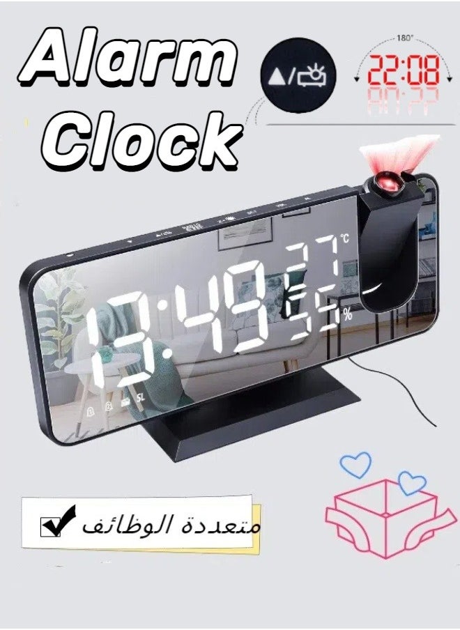 Generic - Dual alarm clock, 2 alarm clock Sound /4 dimmers /180° Rotatable LED screen Alarm clock Bedroom digital alarm clock FM Radio Alarm Clock 7.5 "with snooze function USB charging port Temperature and hum - Image 1