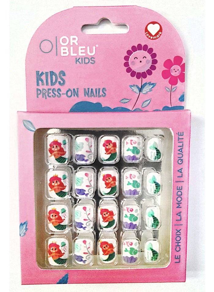 OR BLEU KIDS PRESS -ON NAILS - 20 PCS - Image 1