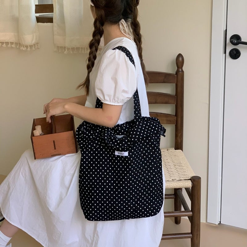 South Korea Ins Wave Dot Bag Commuter Shoulder Bag Shopping Crossbody Lace Mobile Phone Bag For Women - Image 3