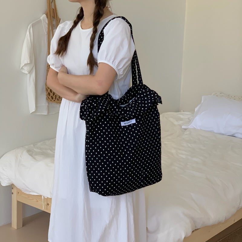 South Korea Ins Wave Dot Bag Commuter Shoulder Bag Shopping Crossbody Lace Mobile Phone Bag For Women - Image 4