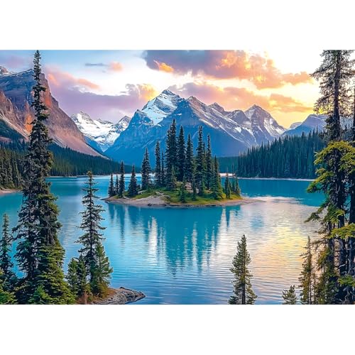 Blueforest Moraine Lake Puzzles for Adults 1000 Pieces Canada Banff National Park Nature Landscape Jigsaw Puzzle Impossible Hard Difficult Challenging Puzzles for Adults 275x197 Inch Art Puzzle - Image 1