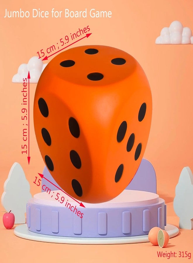 funnysquee مكعبات إسفنجية عملاقة بحجم 5.9 بوصة بتصميم كاواي: لعبة تعليمية ممتعة لأمسيات الألعاب وجلسات التعلم (لاكي أورانج) - Image 2