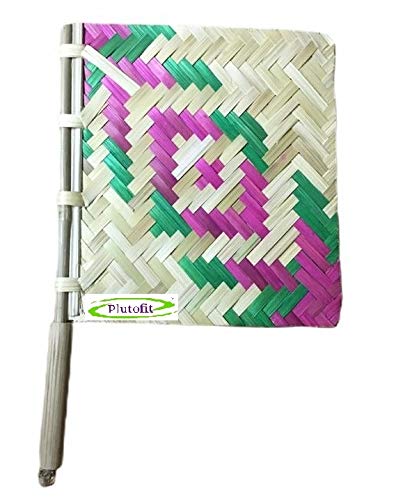 plutofit Bamboo Hand Fan Multicolor - Image 1