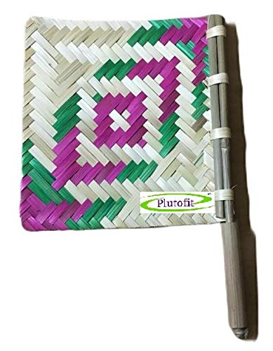 plutofit Bamboo Hand Fan Multicolor - Image 4
