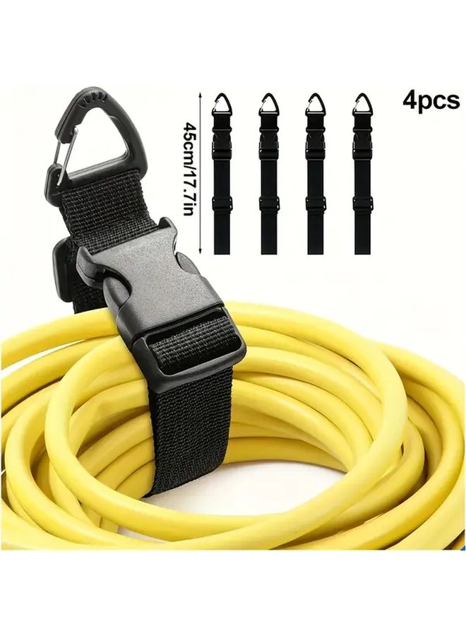 4 Pack Adjustable Extension Cord Organizer Hanger with Triangle Clips 17.72 Inch Heavy Duty Polypropylene Storage Straps - Image 3