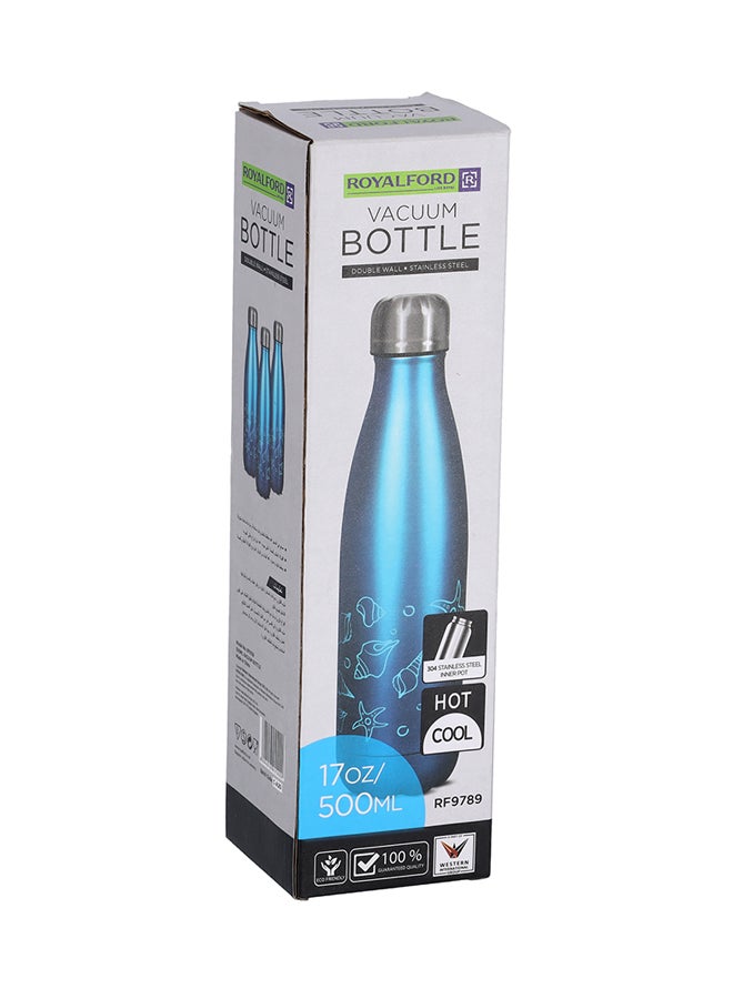 Royalford Stainless Steel Double Wall Vacuum Flask Blue - Image 5