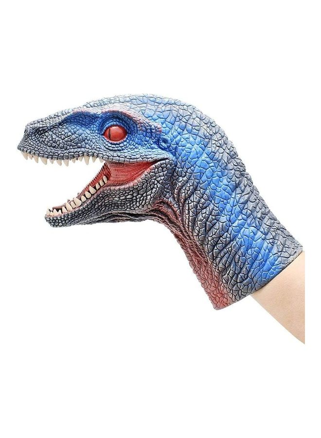 NIBEMINENT Rubber Realistic Dinosaur Soft Hand Puppet-Velociraptor - Image 1