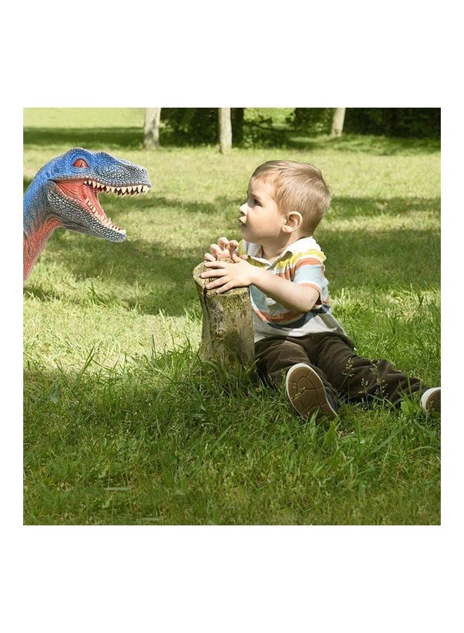 NIBEMINENT Rubber Realistic Dinosaur Soft Hand Puppet-Velociraptor - Image 4