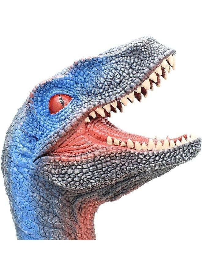 NIBEMINENT Rubber Realistic Dinosaur Soft Hand Puppet-Velociraptor - Image 2