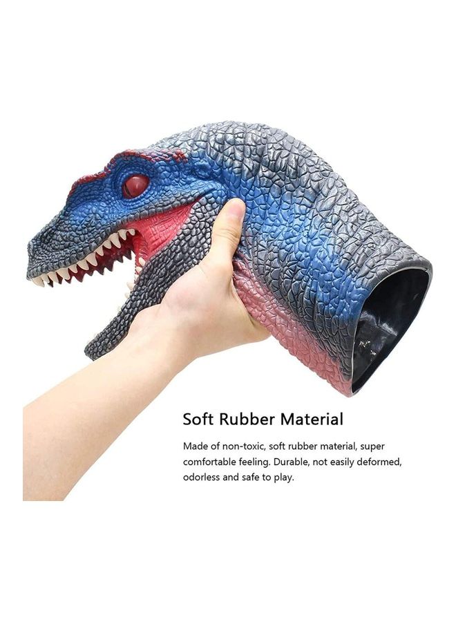 NIBEMINENT Rubber Realistic Dinosaur Soft Hand Puppet-Velociraptor - Image 3