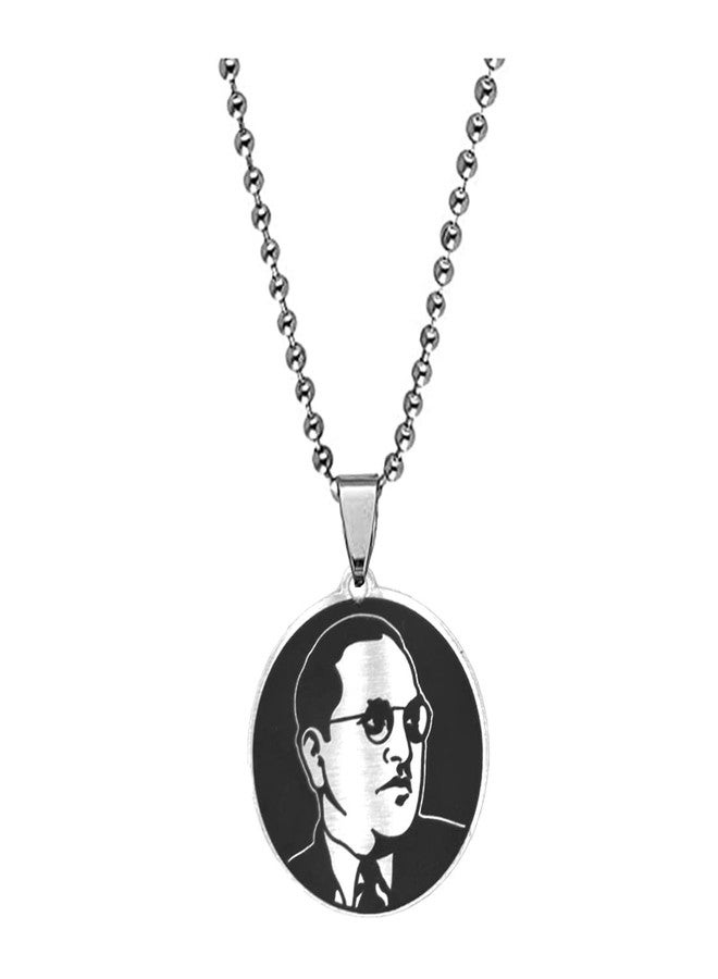 قلادة AFH Bharat Ratna Babasaheb Ambedkar من الفولاذ المقاوم للصدأ معلقة للرجال والنساء