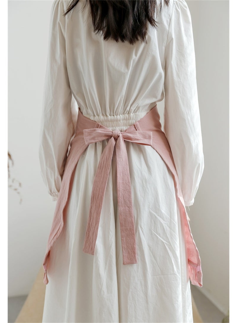 مريلة نسائية نصفية مريلة خصر رجعية مريلة كلاسيكية مع جيب للطاهي نادل المقهى نادل الطبخ المطبخ - Image 3