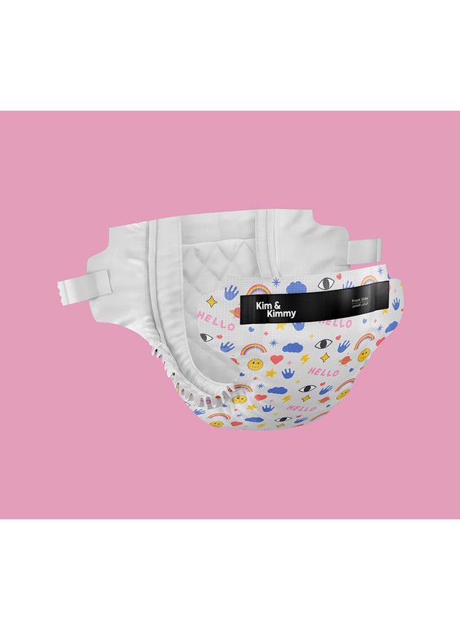 Kim & Kimmy Kim & Kimmy - Size 2 Diapers, 4 - 8kg, qty 72 - Funny Icons  - Image 2