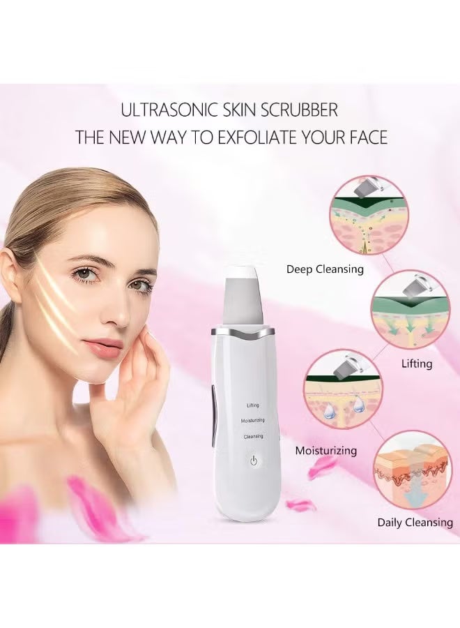 Generic Ultrasonic Skin Scrubber - 3-in-1 Exfoliating Facial Cleansing Device for Lifting, Moisturizing, & Deep Cleansing - Image 2