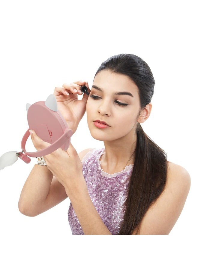 Nonebranded Vanity Mirror with Cat Ears,Makeup Mirror 3 Color Lighting Modes Light Up Mirror with LED, 360° Rotation Touch Screen - Image 5