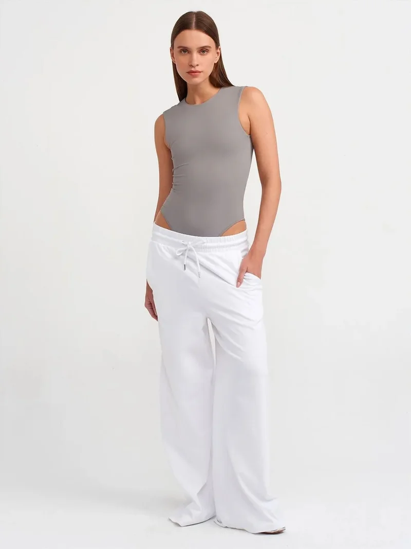 Dilvin Grey DILVIN Seamless Sleeveless Slim-fit Unitard for Women | Best Price UAE
