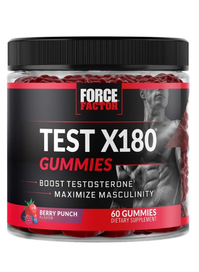 Force Factor Test X180 BOOST for energy and Vitality 60 Gummies  - Image 1