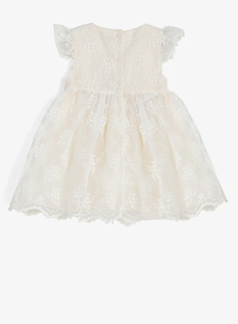 ريبلز مع نمشي Girls Embroidered Party Dress