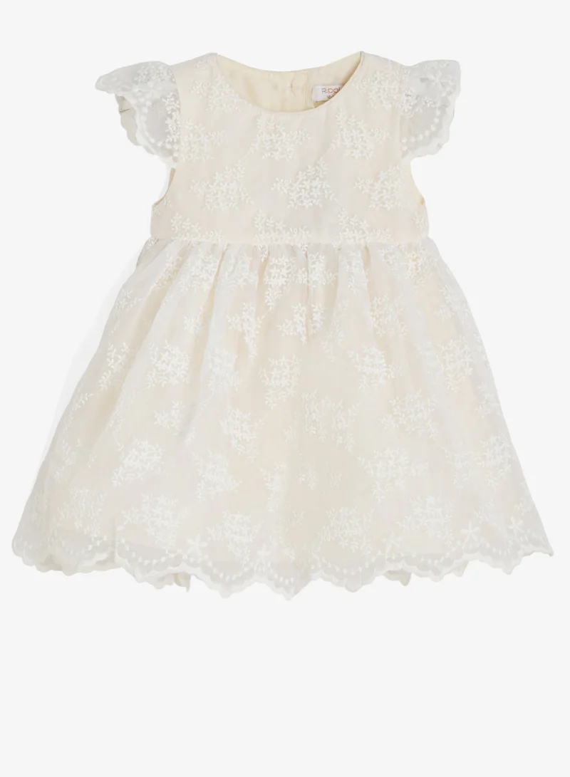 ريبلز مع نمشي Girls Embroidered Party Dress