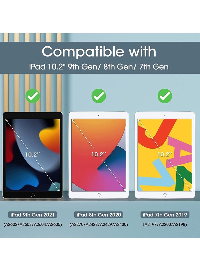 JAJEEK iPad 10.2 Case - Compatible with iPad 9th Generation 2021, iPad 8th Generation 2020, iPad 7th Generation 2019 - Slim Hard Back Shell Protective Smart Cover (Navy Blue) - Image 2