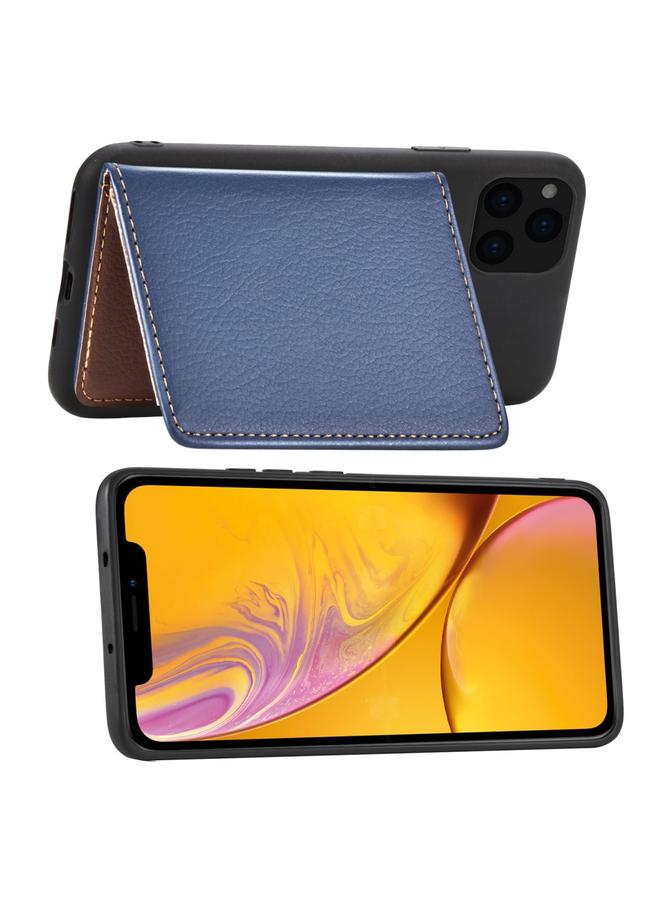 S-TOP Case For iPhone 11 Pro Litchi Pattern Card Bag Wallet Bracket + TPU Phone Casewith Card Slot Wallet Bracket Function - Image 5