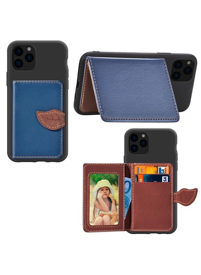 S-TOP Case For iPhone 11 Pro Litchi Pattern Card Bag Wallet Bracket + TPU Phone Casewith Card Slot Wallet Bracket Function - Image 2