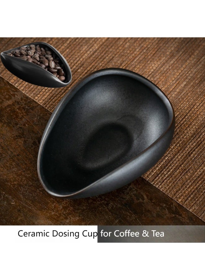 كوب قياس خزفي متعدد الوظائف للقهوة والشاي | صينية وزن حبوب القهوة، حاملة أوراق الشاي | بتصميم مضاد للانزلاق وسهل الصب - Image 1