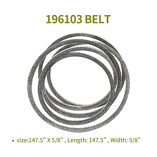 Honoyam 196103 Lawn Mower Deck Drive Belt 54" Replacement 147.5" X 5/8" for Ariens 21546382 AYP Husqvarna 196103 532196103 587686701 Craftsman 33155 LGT2654 GTH2654 YTH2454 PB22L PBGT22 PBGT26 - Image 2