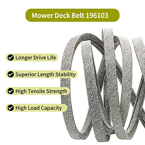 Honoyam 196103 Lawn Mower Deck Drive Belt 54" Replacement 147.5" X 5/8" for Ariens 21546382 AYP Husqvarna 196103 532196103 587686701 Craftsman 33155 LGT2654 GTH2654 YTH2454 PB22L PBGT22 PBGT26 - Image 3