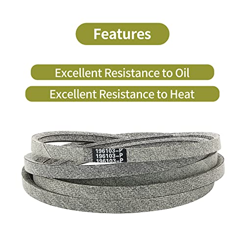 Honoyam 196103 Lawn Mower Deck Drive Belt 54" Replacement 147.5" X 5/8" for Ariens 21546382 AYP Husqvarna 196103 532196103 587686701 Craftsman 33155 LGT2654 GTH2654 YTH2454 PB22L PBGT22 PBGT26 - Image 4