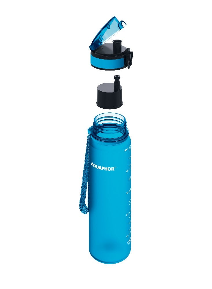 Aquaphor City Bottle 500Ml, Travel Water Bottle With Activated Carbon Filter, Filters Chlorine & Impurities, Made Of Tritan & Bpa-Free, Stay Hydrated On The Go - Image 2