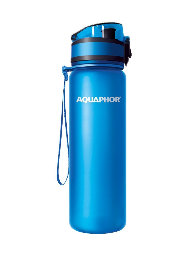 Aquaphor City Bottle 500Ml, Travel Water Bottle With Activated Carbon Filter, Filters Chlorine & Impurities, Made Of Tritan & Bpa-Free, Stay Hydrated On The Go - Image 1