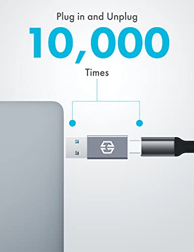 GRAUGEAR USB-C Adapter, 10Gbps Double Sided Data Transfer, 3A Fast Charging, USB C Female to USB A Male Adapter 3.2, Compatible with PC, Laptop, MacBook, iPhone, iPad, Apple Watch, Carplay - Image 4