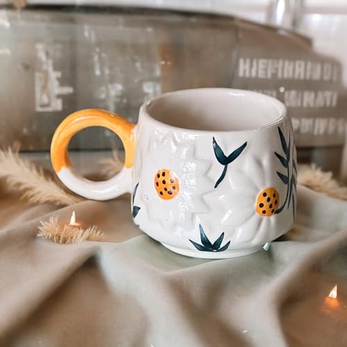 BACKKSPACE RETAIL Ceramic Sun Flower Mug | Daisy Bloom Mug - Perfect Addition To Any Coffee Or Tea Lover'S Collection | Microwave, Dishwasher And Food Safe | Cream | 250Ml - Image 3