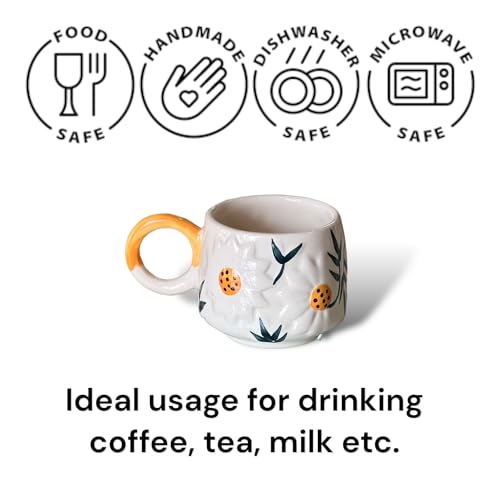 BACKKSPACE RETAIL Ceramic Sun Flower Mug | Daisy Bloom Mug - Perfect Addition To Any Coffee Or Tea Lover'S Collection | Microwave, Dishwasher And Food Safe | Cream | 250Ml - Image 2