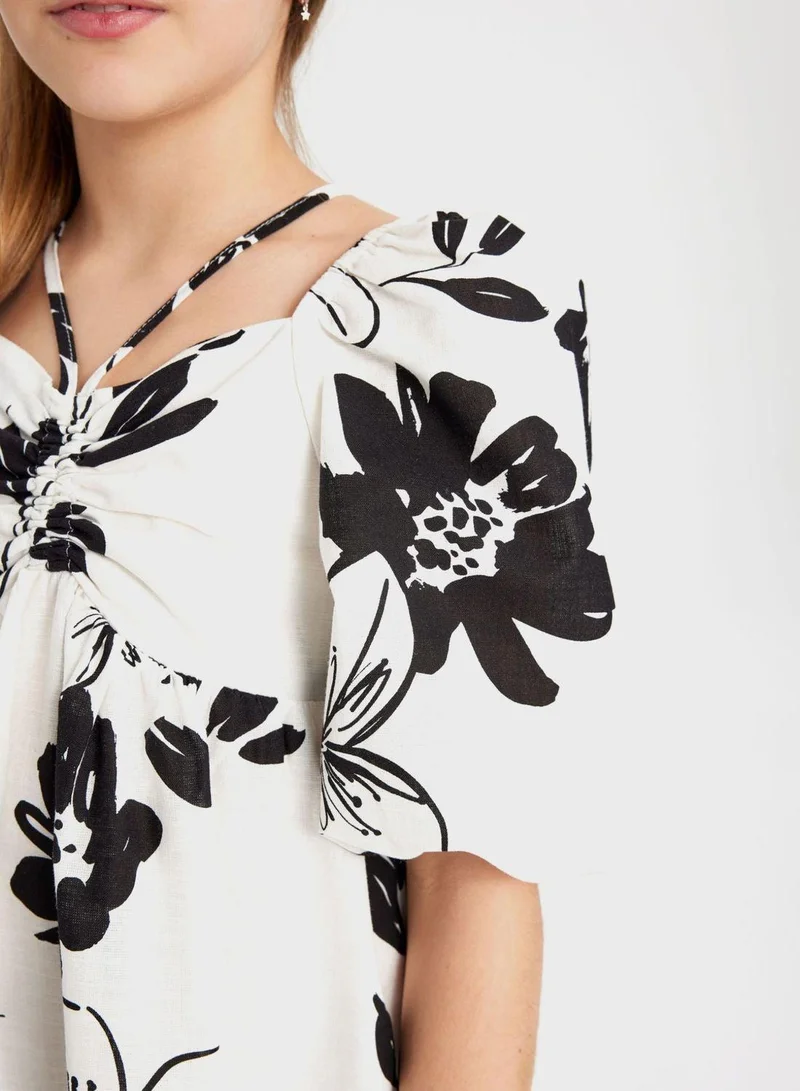 DeFacto Floral Cotton Dress