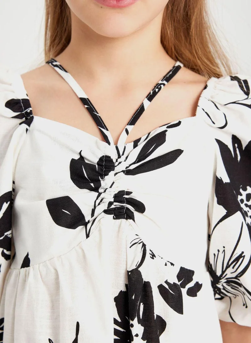 DeFacto Floral Cotton Dress