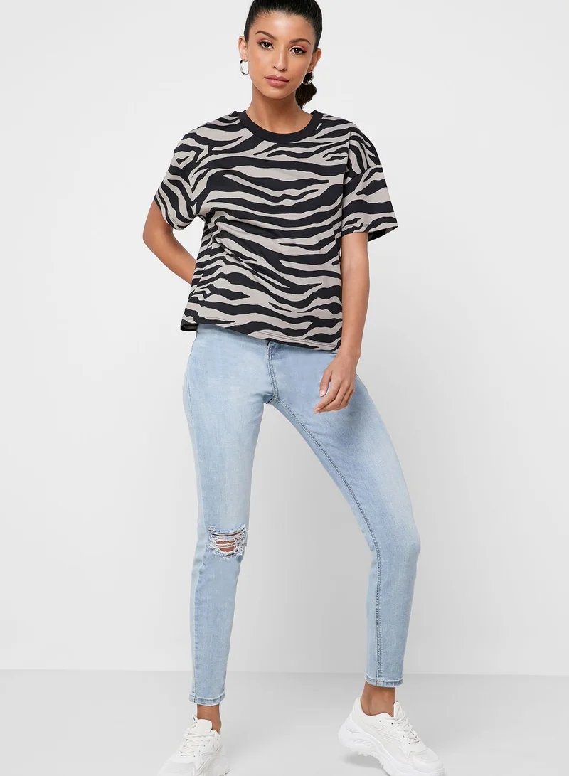 ONLY Zebra Print T-shirt