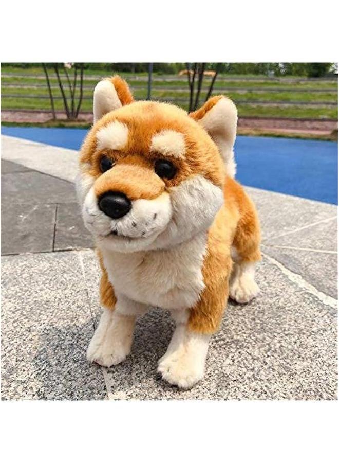 Shiba Inu Plush Corgi Pillow Cute Dog Doll Stuffed Animal Toy 12 Inches (Brown) - Image 3