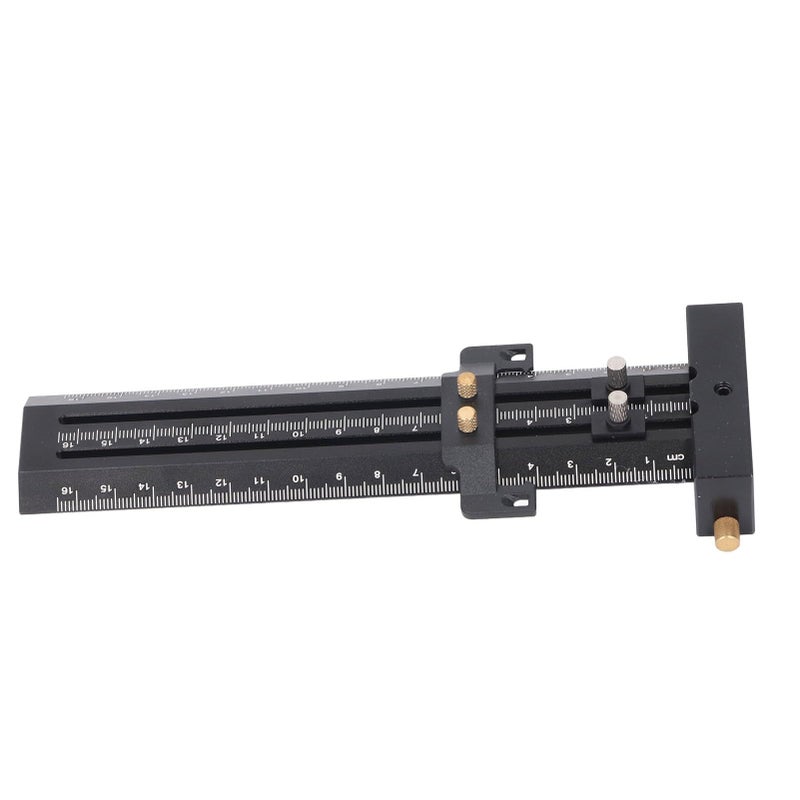 Black UK Standard T Type Scribing Double Line Marking Ruler for Woodworking - Image 5