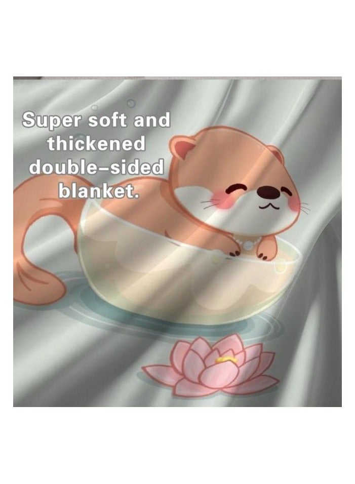 general Baby and children's cartoon flannel thin blanket (warm and comfortable, suitable for sleep, games) 70cm*100cm - 1133 - Image 1