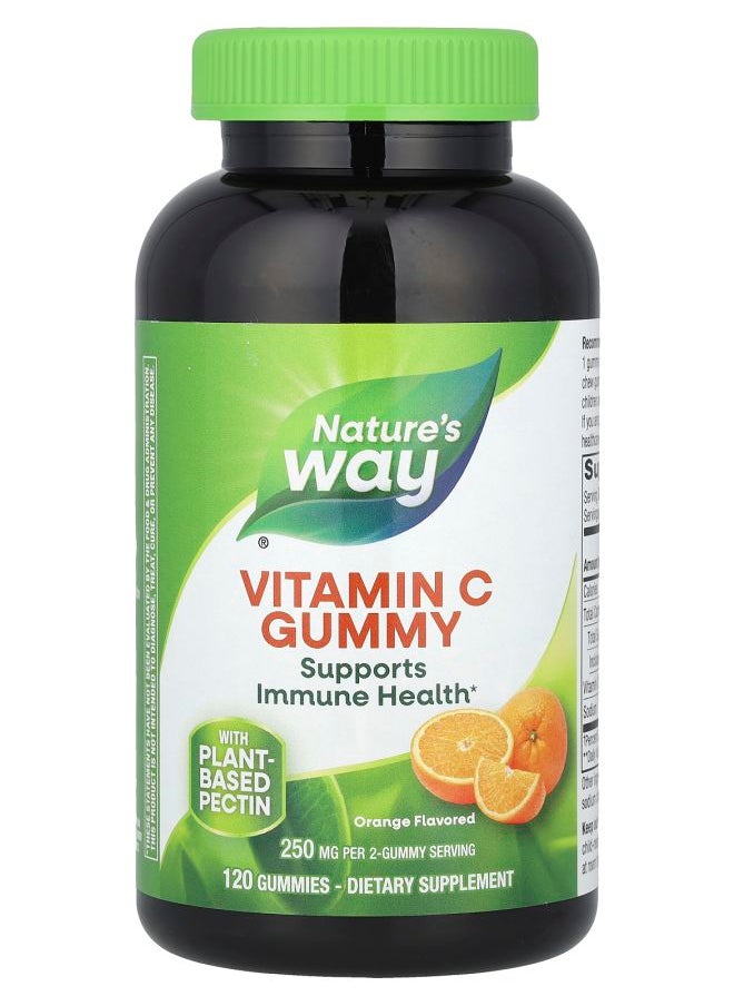 Nature's Vitamin C Gummies Orange 250 mg 120 Gummies (125 mg per Gummy) 
