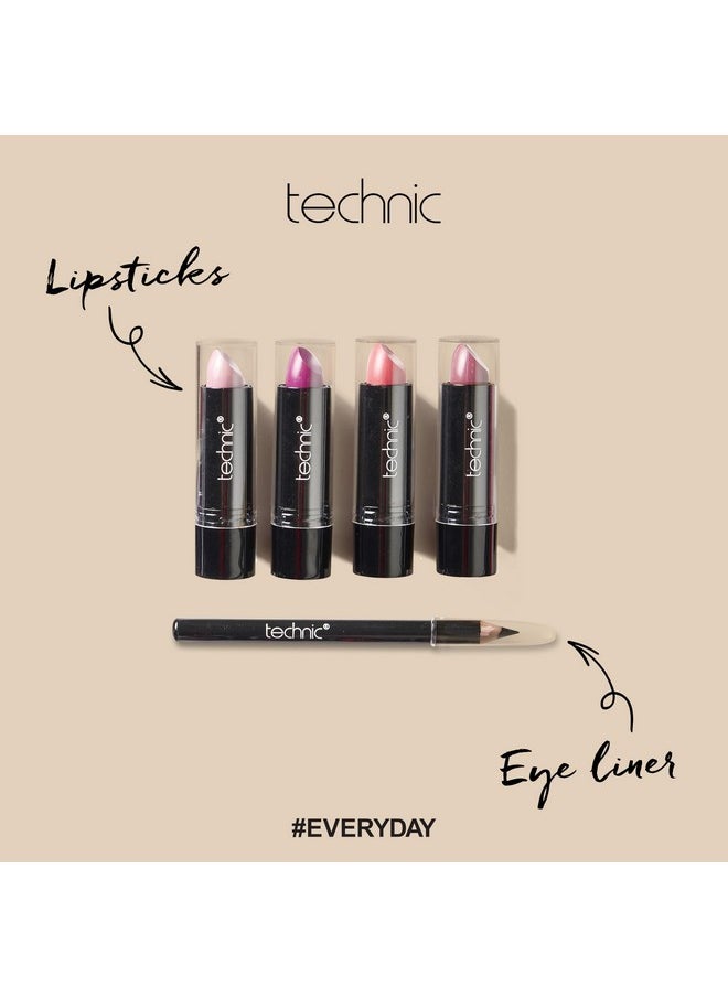 Technic Technic 28 Pcs Carry All Full Make Up Kit In a Trunk Train Case Including Makeup Brushes, Eye Shadows, Nail Polish, Blushers, Lipsticks and More  - Image 5