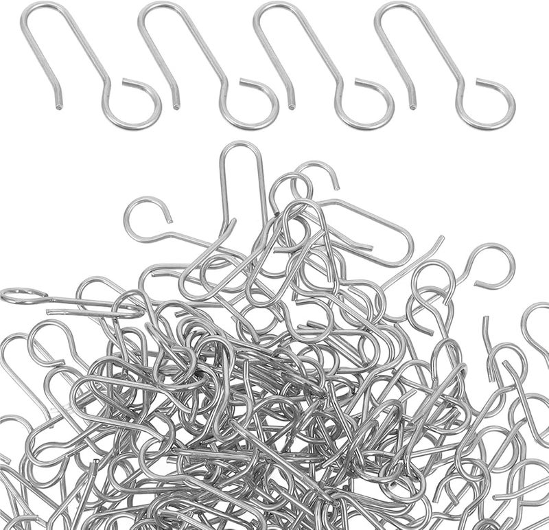 300PCS Galvanized Steel Curtain Hooks For Ceiling Wire Track Secure Drapery Hanging - Image 2