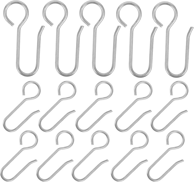 300PCS Galvanized Steel Curtain Hooks For Ceiling Wire Track Secure Drapery Hanging - Image 4