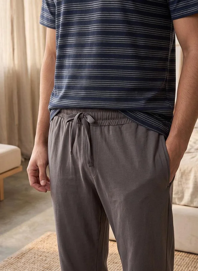 Splash FAV Multicolour Cotton Striped T-shirt & Pyjama Set for Men | Best Price UAE