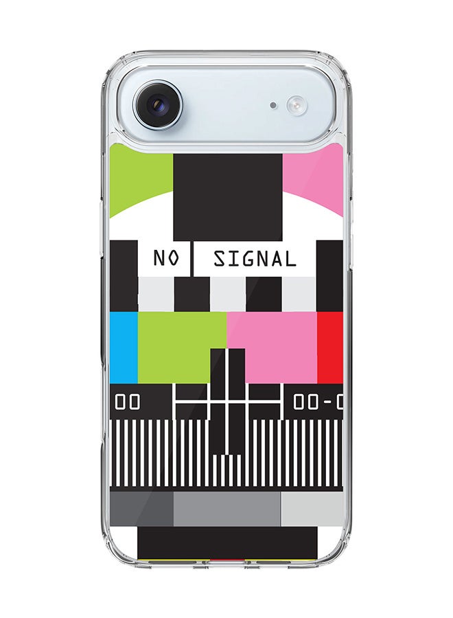 Stylizedd Classic Clear MagSafe Case for iPhone 17 Air , Hybrid Soft Case Flexible Edges Anti Drop TPU PC Gel Thin Transparent Cover [ Designed for iPhone 17 Air ] - No Signal TV