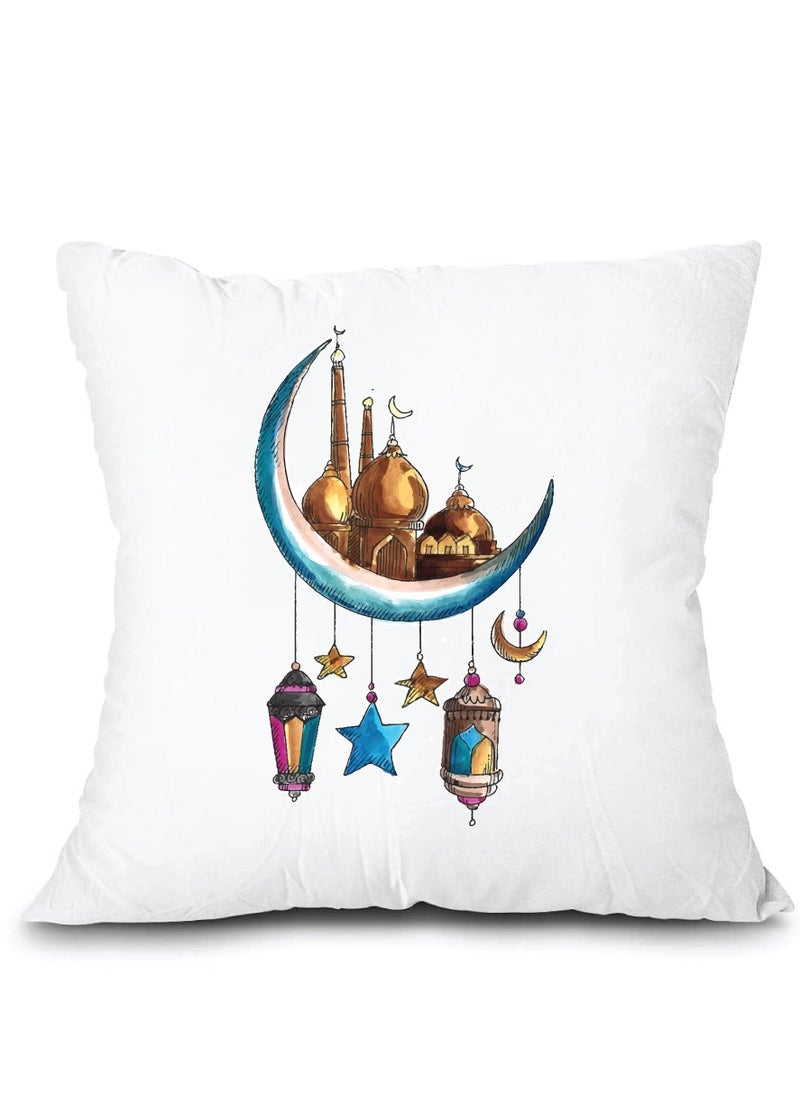 PRINTSHOP4ME - Ramadan Mubarak Decorative Throw Pillows-Perfect For Ramadan Decoration-Living Room-Bedroom Decor-Ramadan Pillow Covers - Image 1